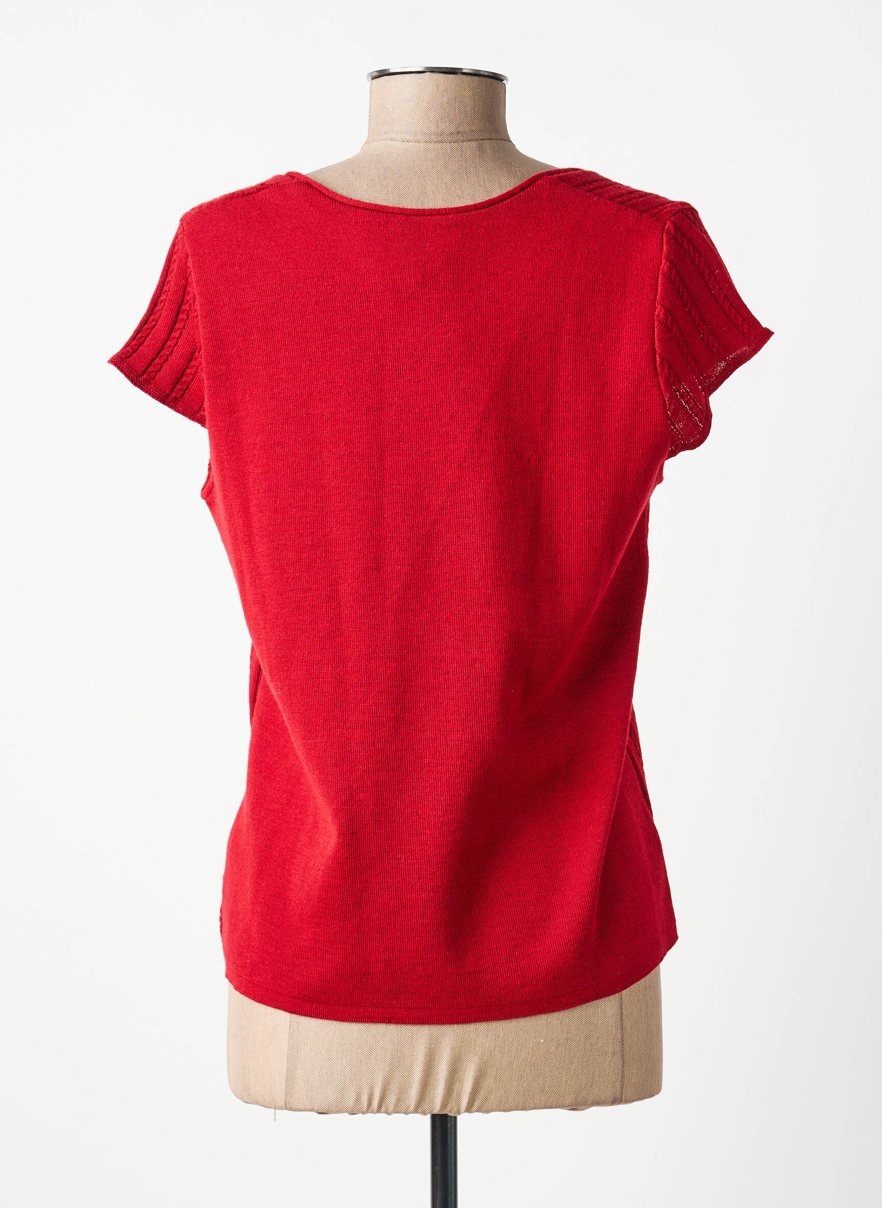 Gilet manches courtes coupe cintrée rouge TELMAIL femme