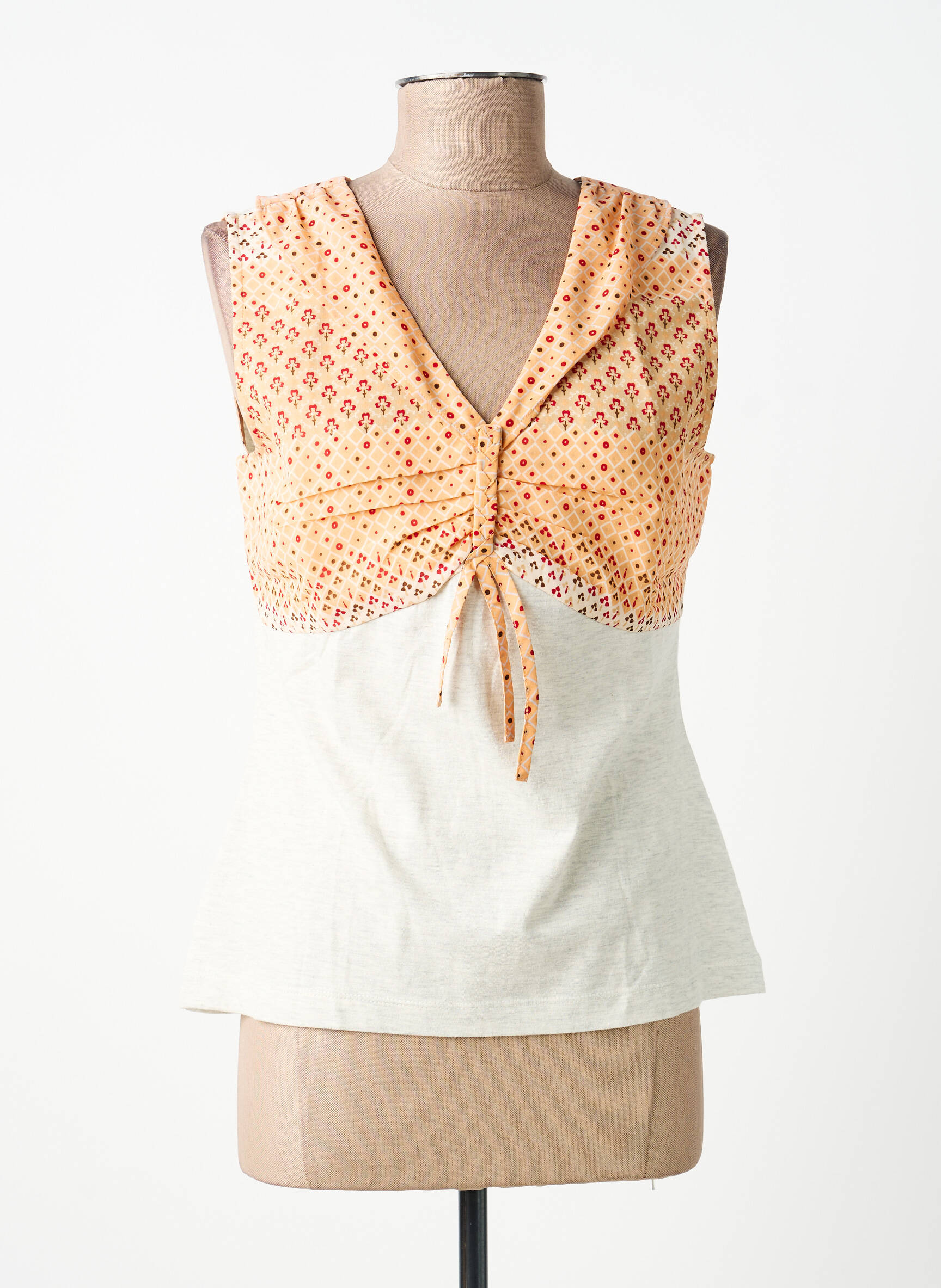 Top stretch sans manche orange ALICE ET BARNABE femme
