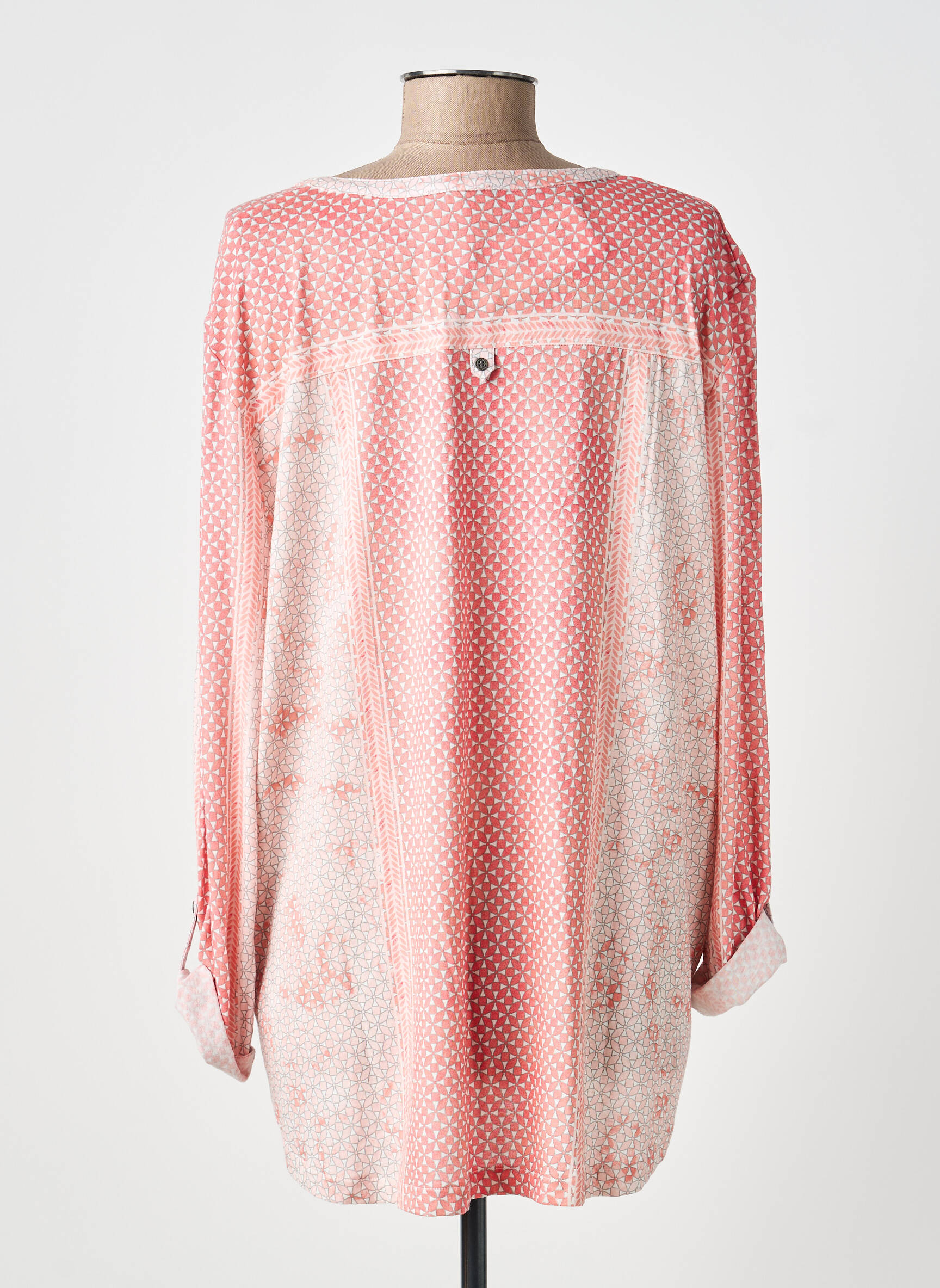 Blouse imprimé fantaisie manches longues rose OLSEN femme