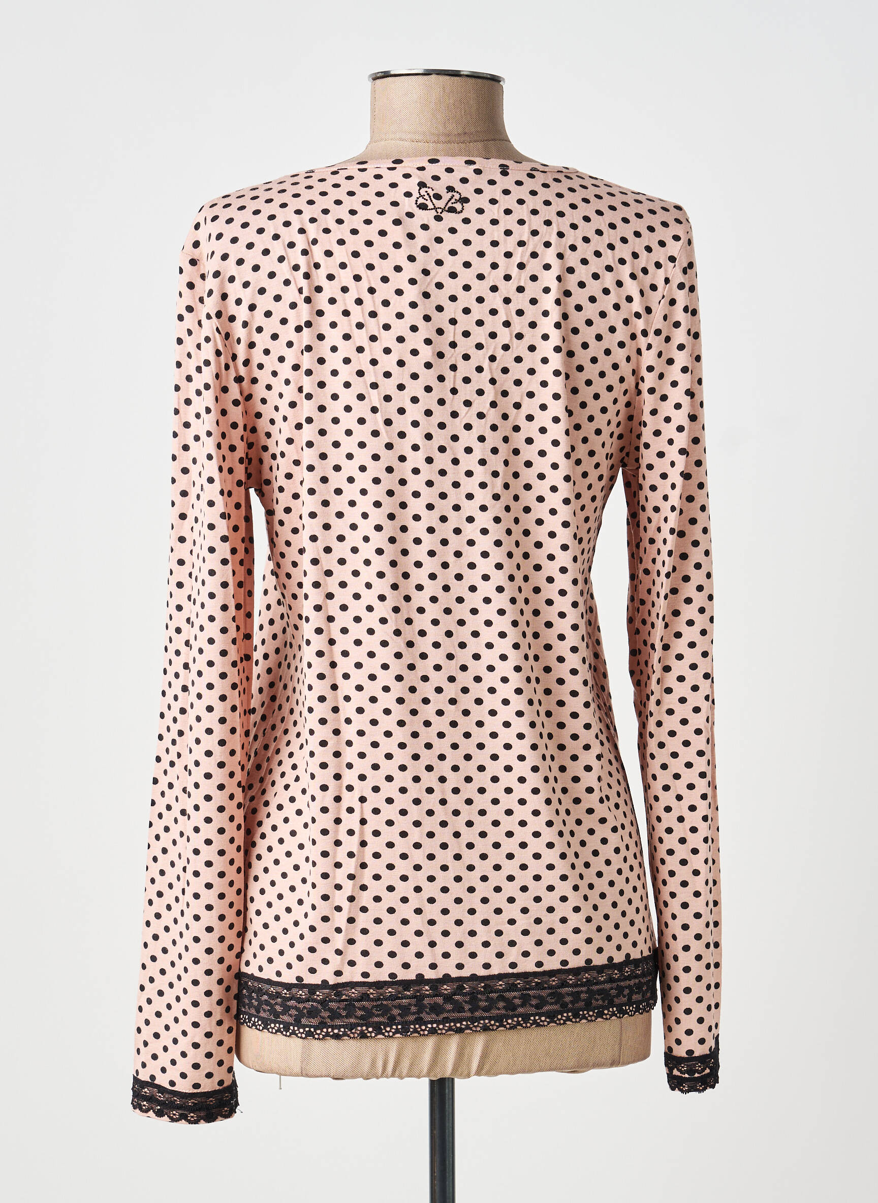 Top stretch manches longues rose PAUL BRIAL femme
