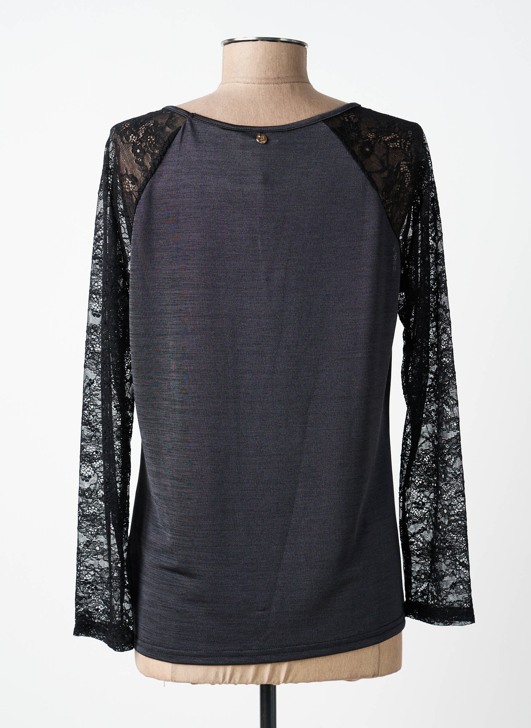Top stretch manches longues noir JUS D'ORANGE femme