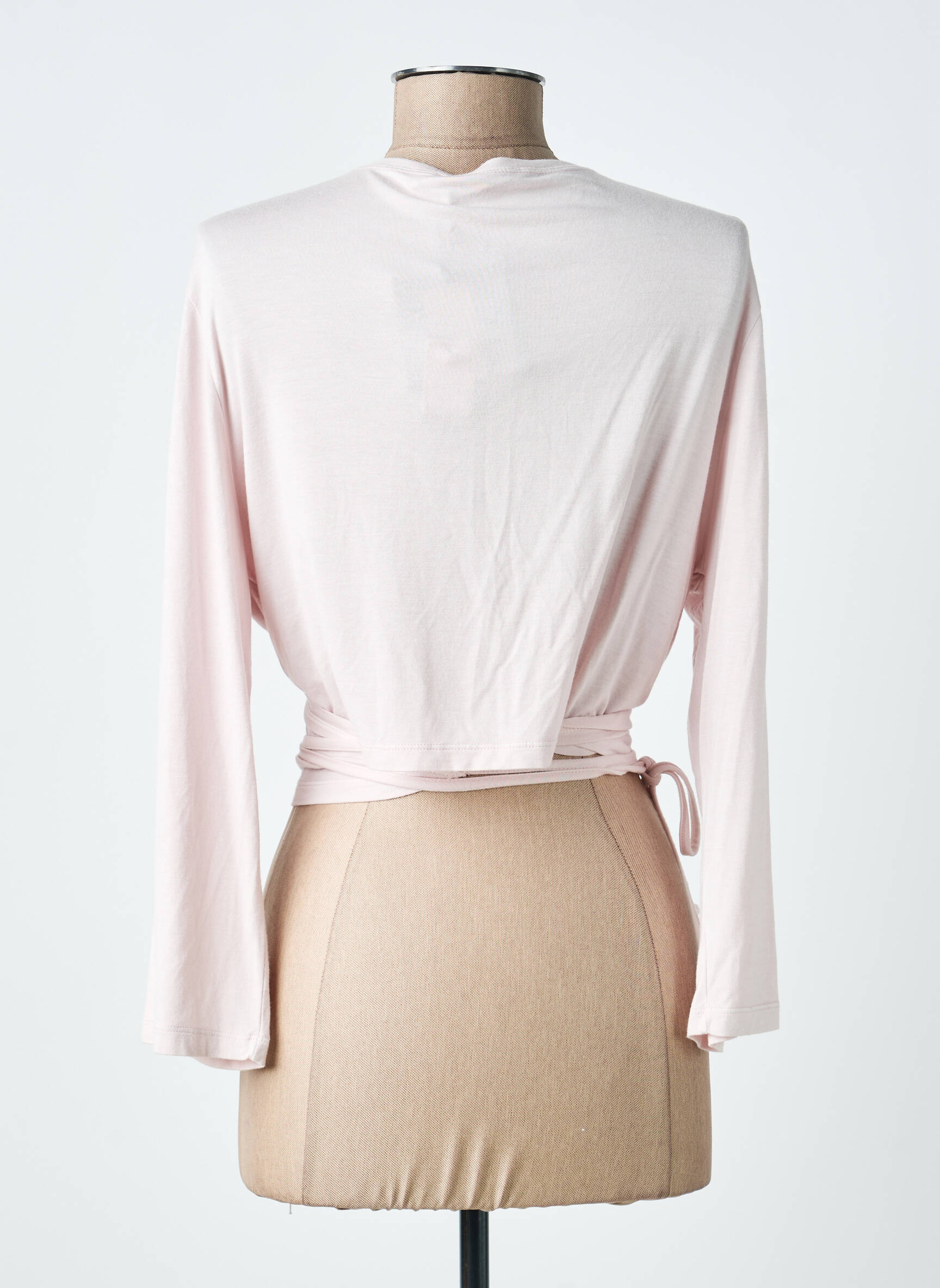 Gilet cache-cœur stretch rose LAUREN VIDAL femme