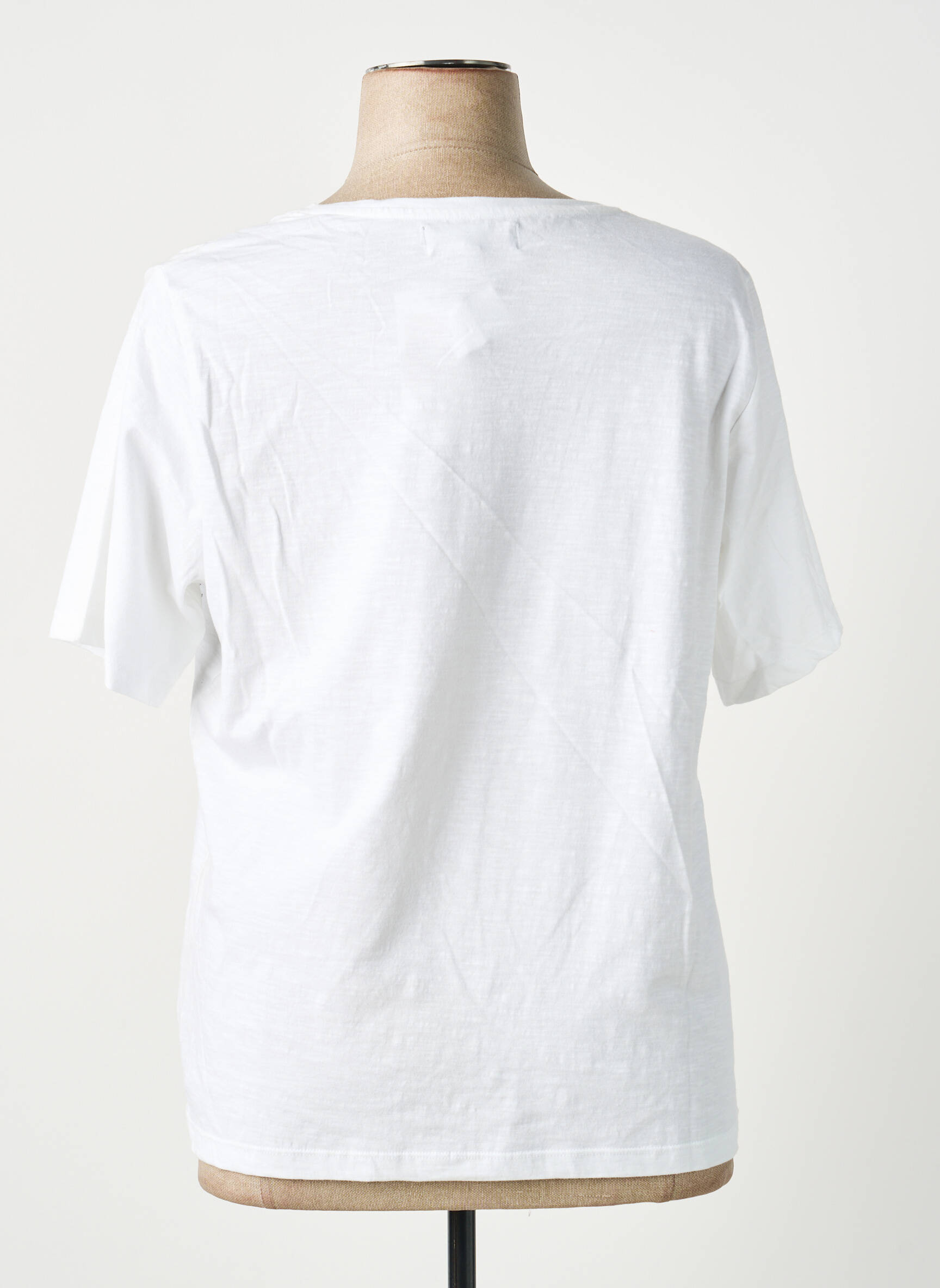 T-shirt stretch manches courtes blanc TELMAIL femme