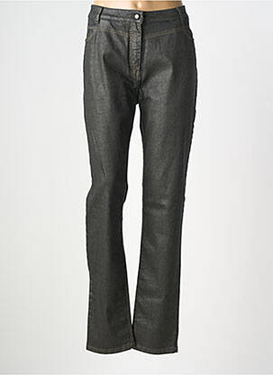Pantalon droit stretch taille normale noir FLEUR DE SEL femme