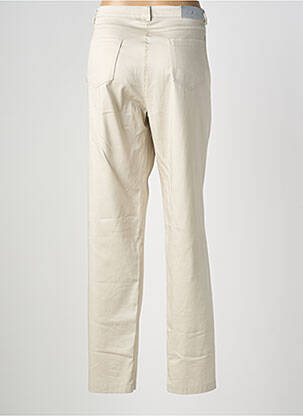 Pantalon droit stretch taille normale beige ANDAMIO femme