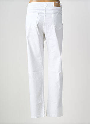 Pantalon droit tissage popeline taille normale blanc POUSSIERE D'ETOLE femme