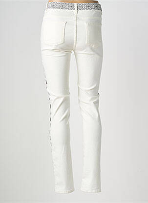Jeans coupe slim stretch taille normale blanc LAUREN VIDAL femme