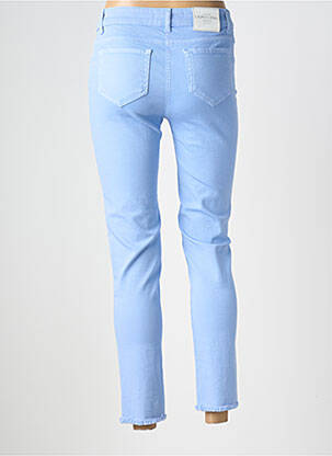 Pantalon 7/8 stretch taille normale bleu LAUREN VIDAL femme