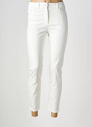 Pantalon 7/8 stretch taille normale blanc OLSEN femme