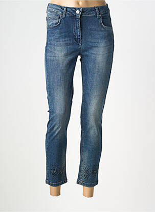 Jeans coupe slim stretch taille normale bleu LAUREN VIDAL femme