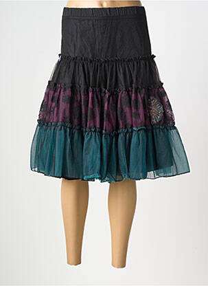 Jupe mi-longue coupe droite noir ALL BEAUTIFUL femme