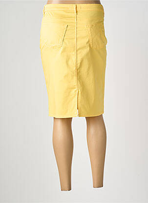 Jupe mi-longue stretch jaune TELMAIL femme