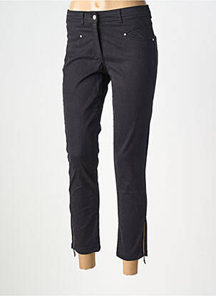 Pantalon 7/8 stretch taille normale noir PAUL BRIAL femme