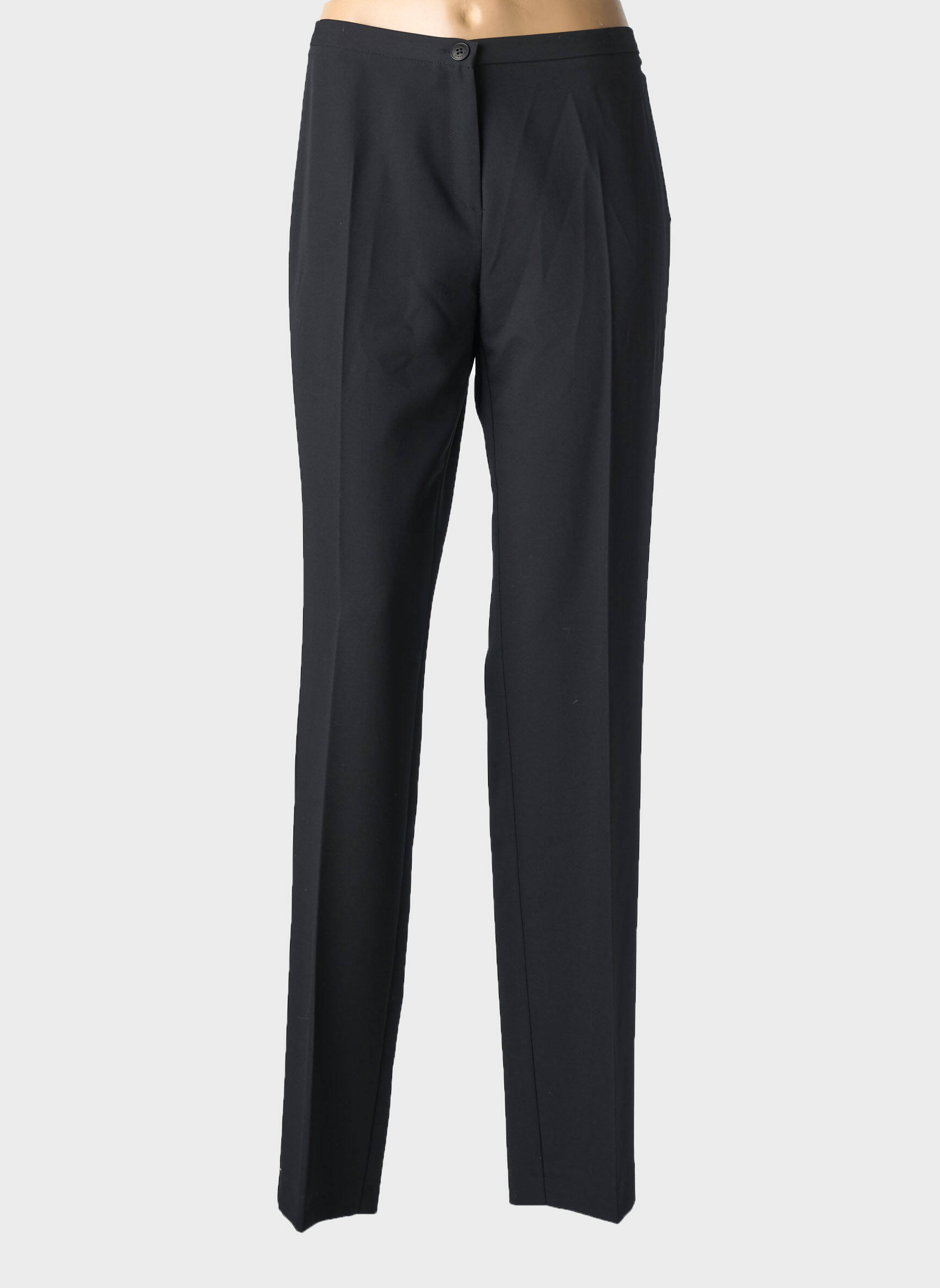Pantalon droit stretch taille normale noir ANDAMIO femme
