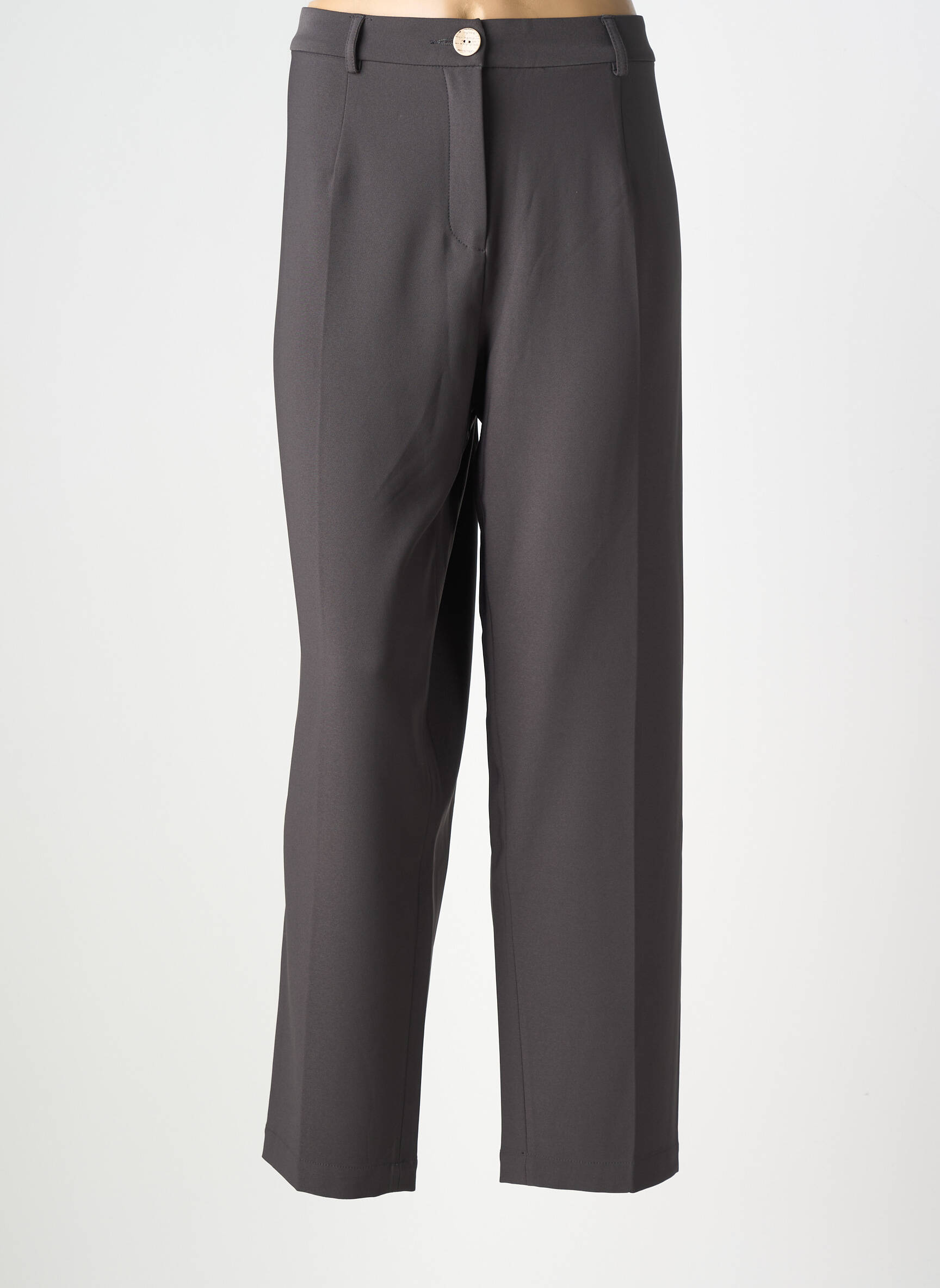 Pantalon droit stretch taille normale gris ALL BEAUTIFUL femme