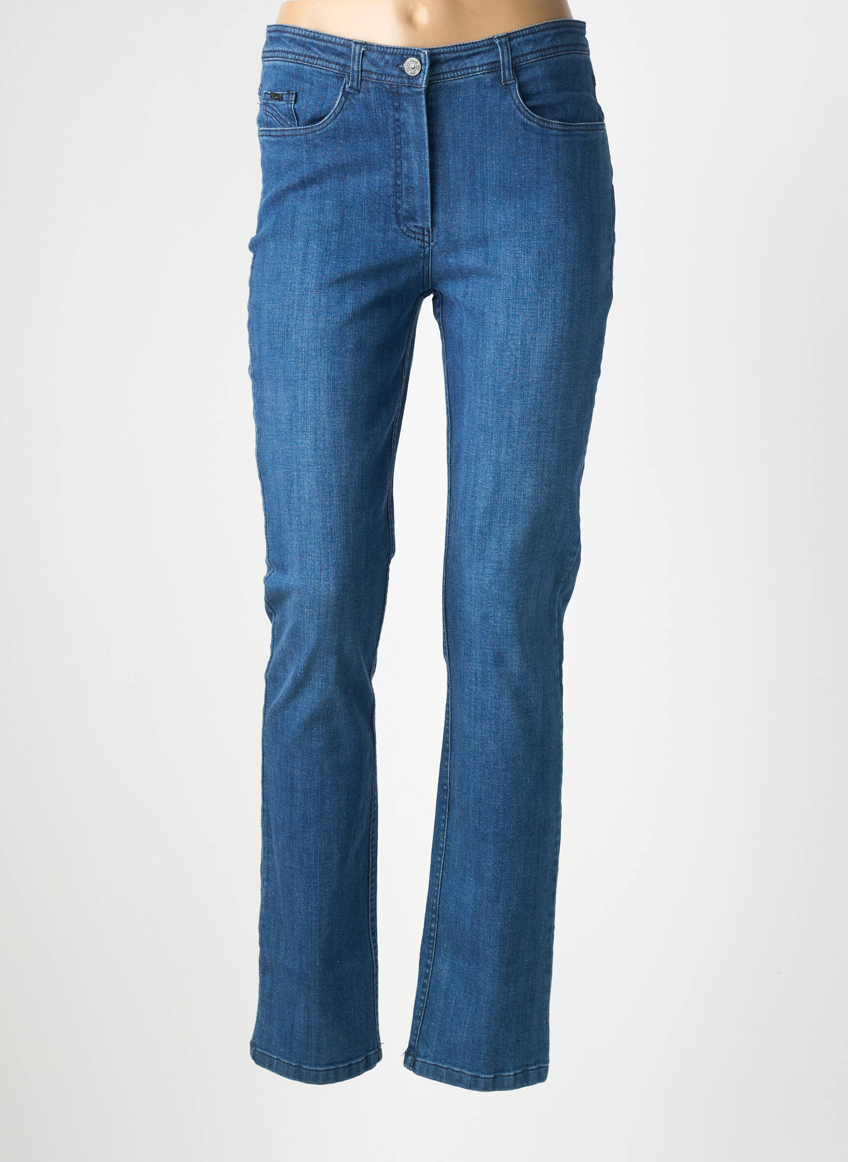 Jeans coupe slim stretch taille normale bleu FELINO femme