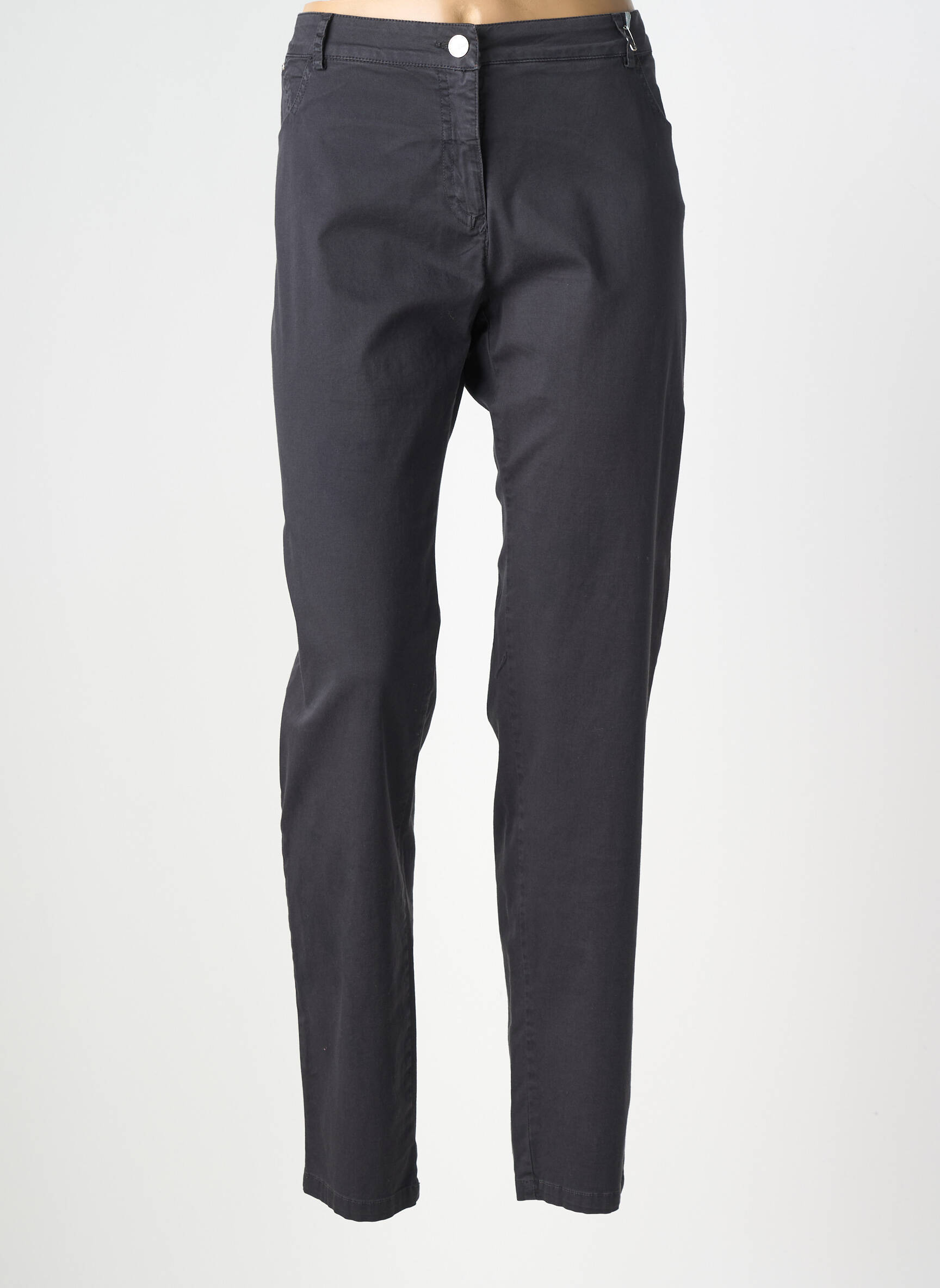 Pantalon droit stretch taille normale noir ANDAMIO femme