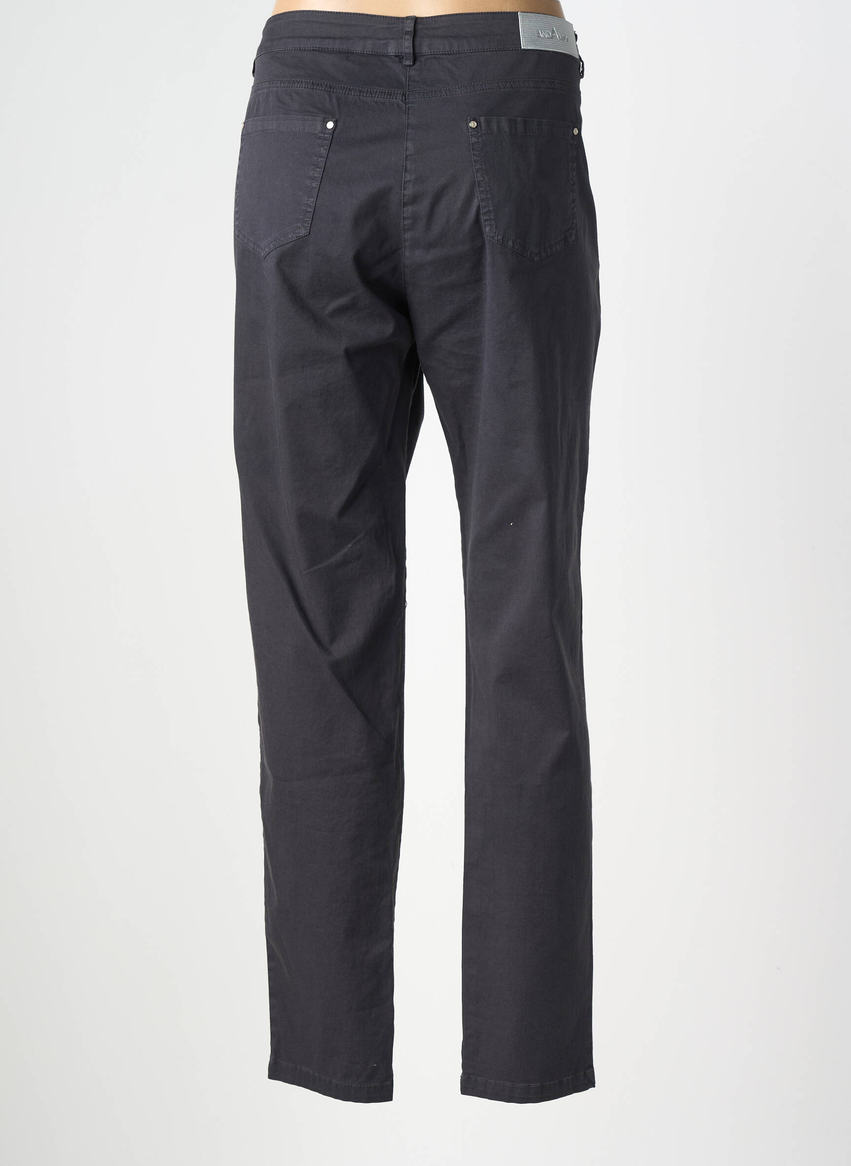 Pantalon droit stretch taille normale noir ANDAMIO femme