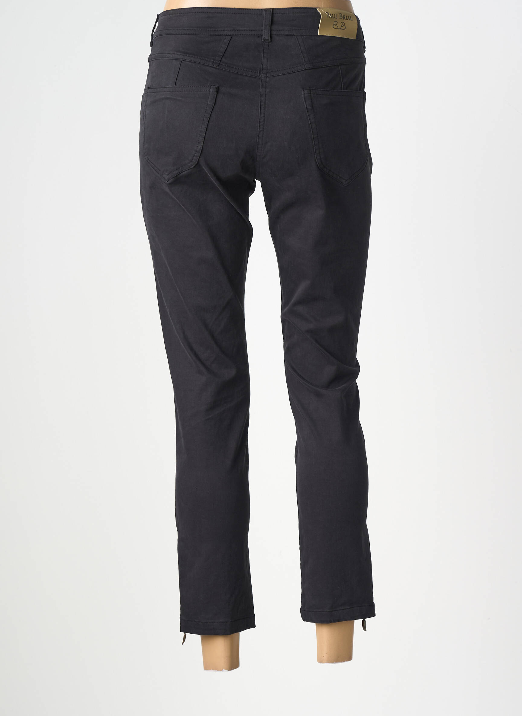 Pantalon 7/8 stretch taille normale noir PAUL BRIAL femme