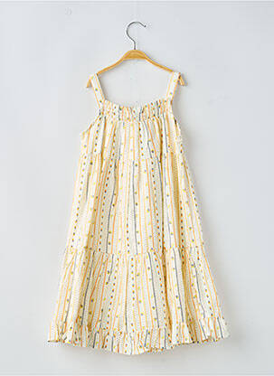 Robe courte imprimé fantaisie sans manche jaune ZY fille