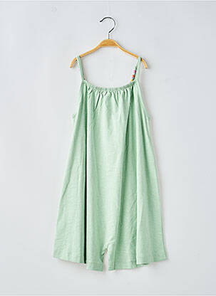 Robe courte maille fine sans manche vert ZY fille