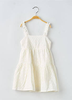 Robe courte doublure sans manche blanc ZY fille