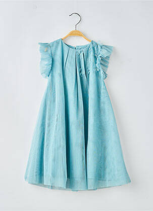 Robe courte doublure manches courtes bleu ZY fille