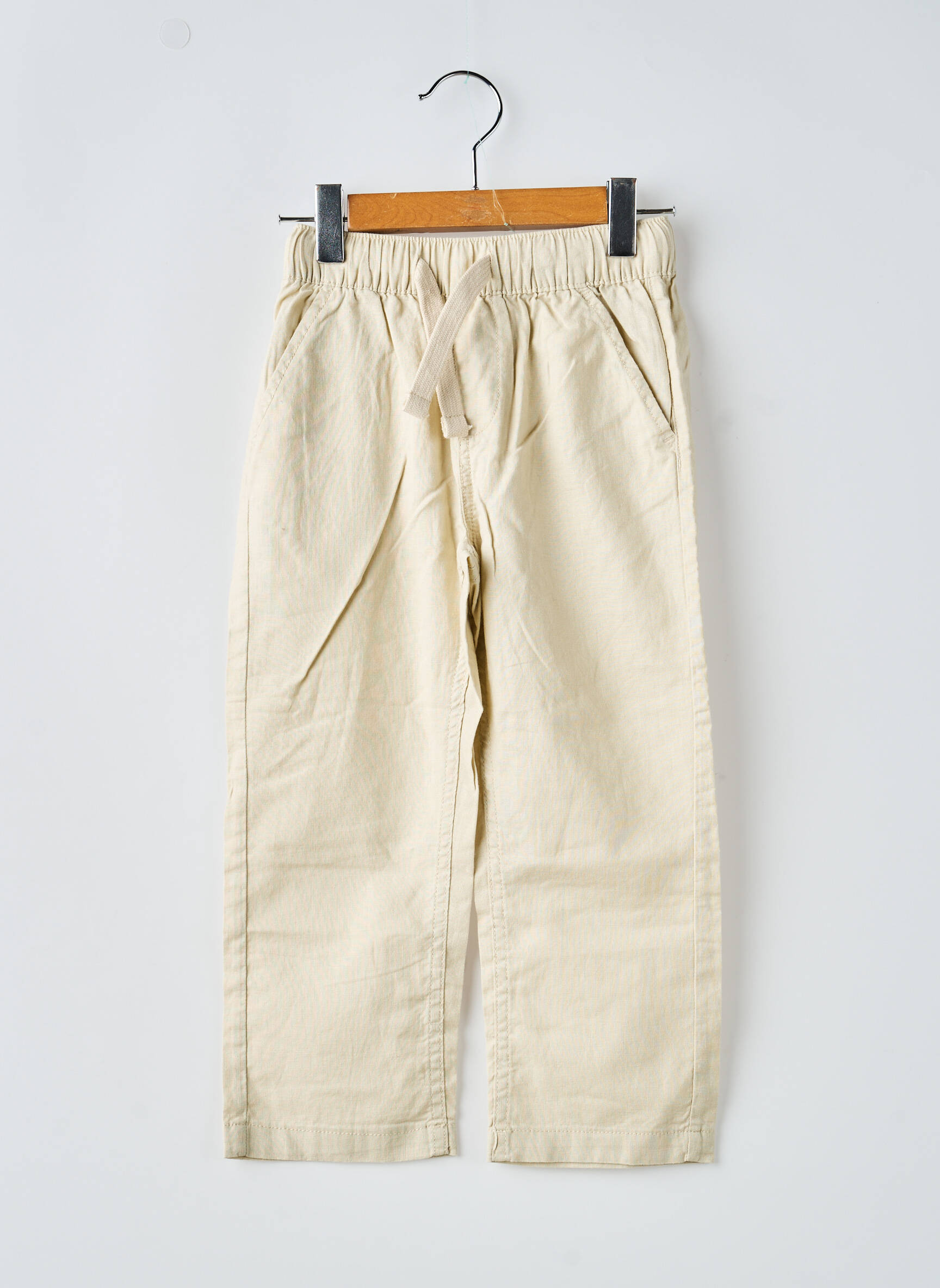 Pantalon droit coupe droite taille ajustable beige ZY garçon