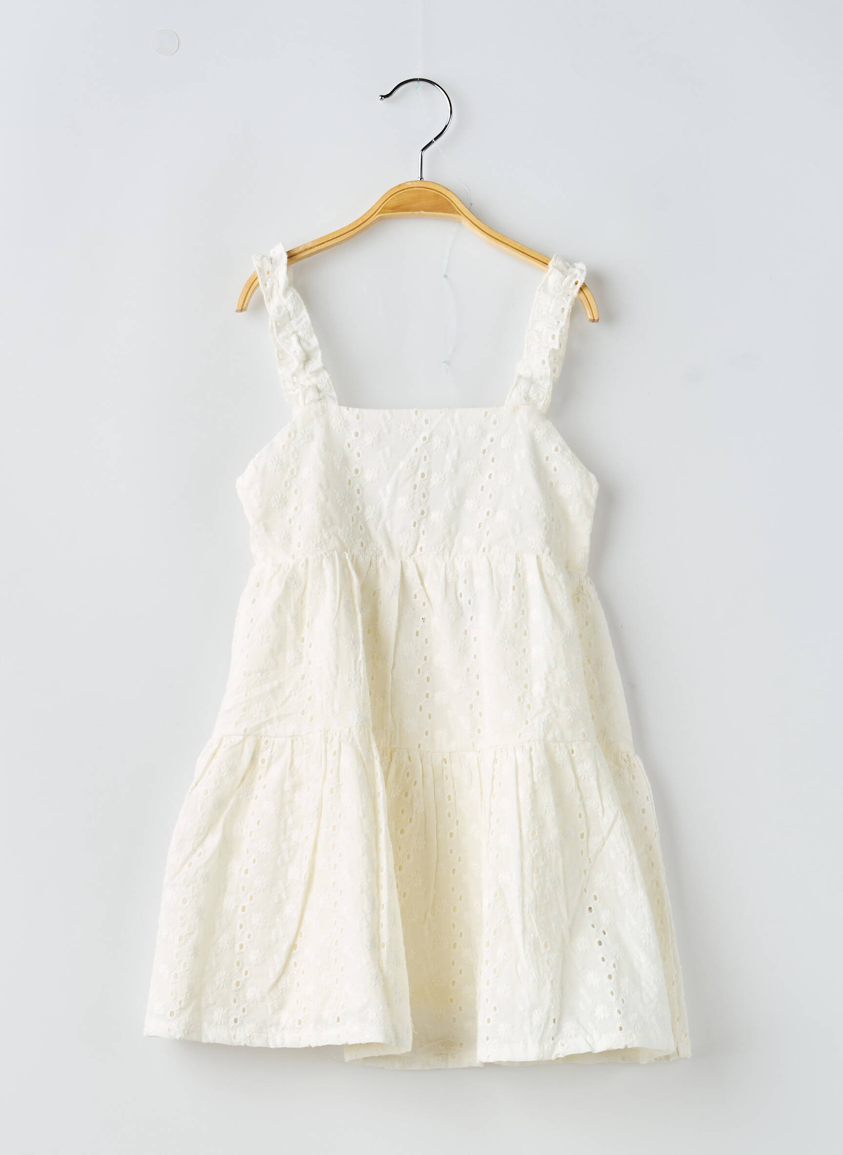 Robe courte doublure sans manche blanc ZY fille