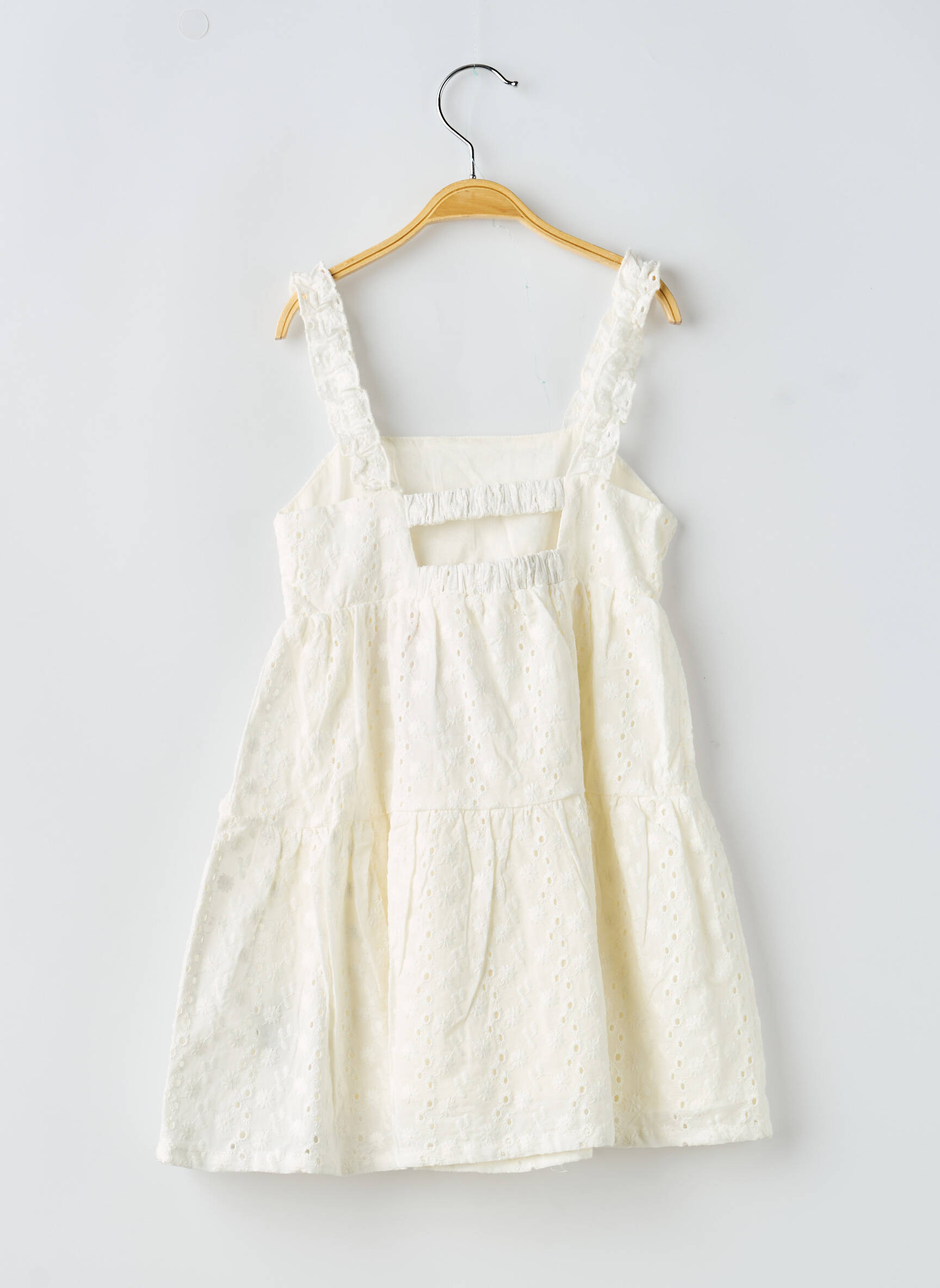 Robe courte doublure sans manche blanc ZY fille