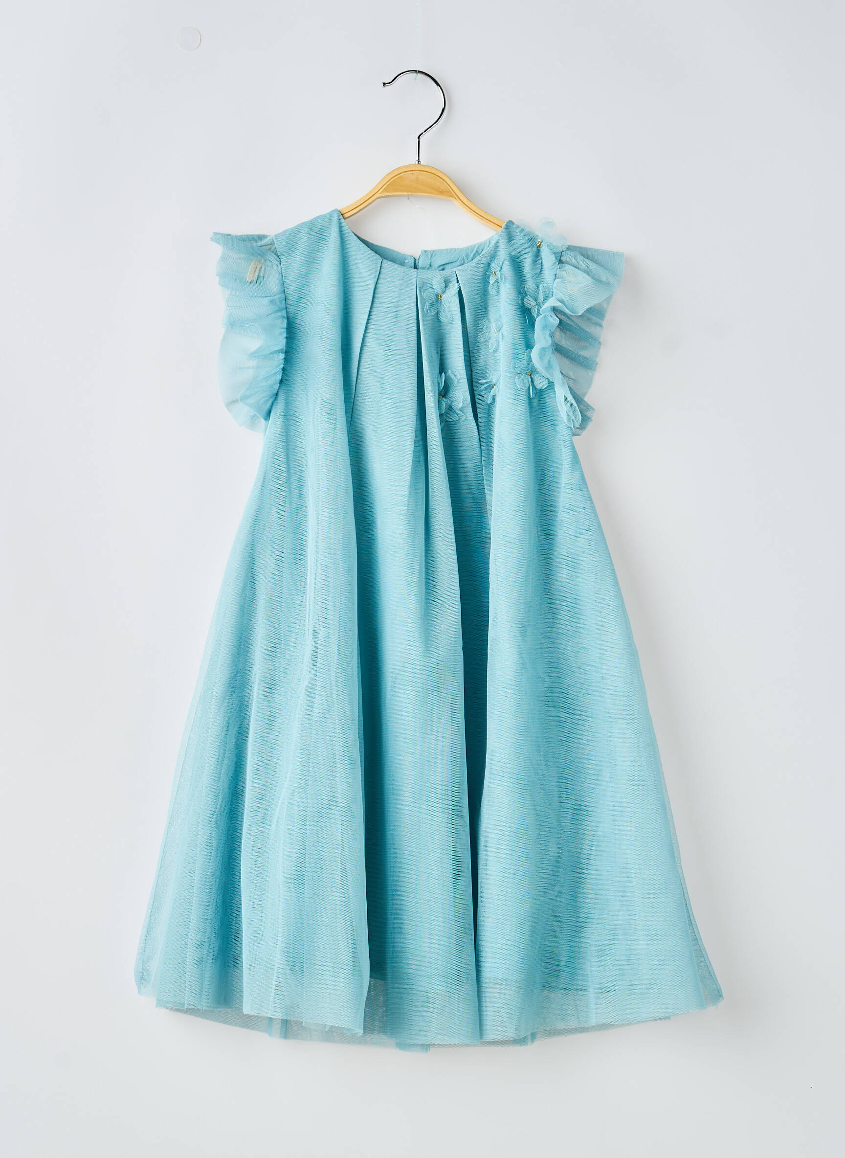 Robe courte doublure manches courtes bleu ZY fille