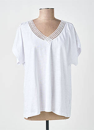 T-shirt coupe droite manches courtes blanc SOYACONCEPT femme