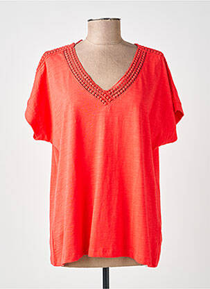 T-shirt coupe droite manches courtes rouge SOYACONCEPT femme