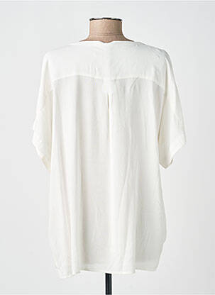 Blouse tissage popeline manches courtes blanc SOYACONCEPT femme