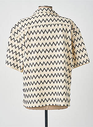 Chemise manches courtes imprimé fantaisie beige TIFFOSI homme