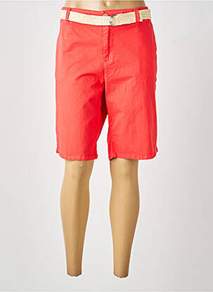 Bermuda tissage popeline taille normale rouge SOYACONCEPT femme