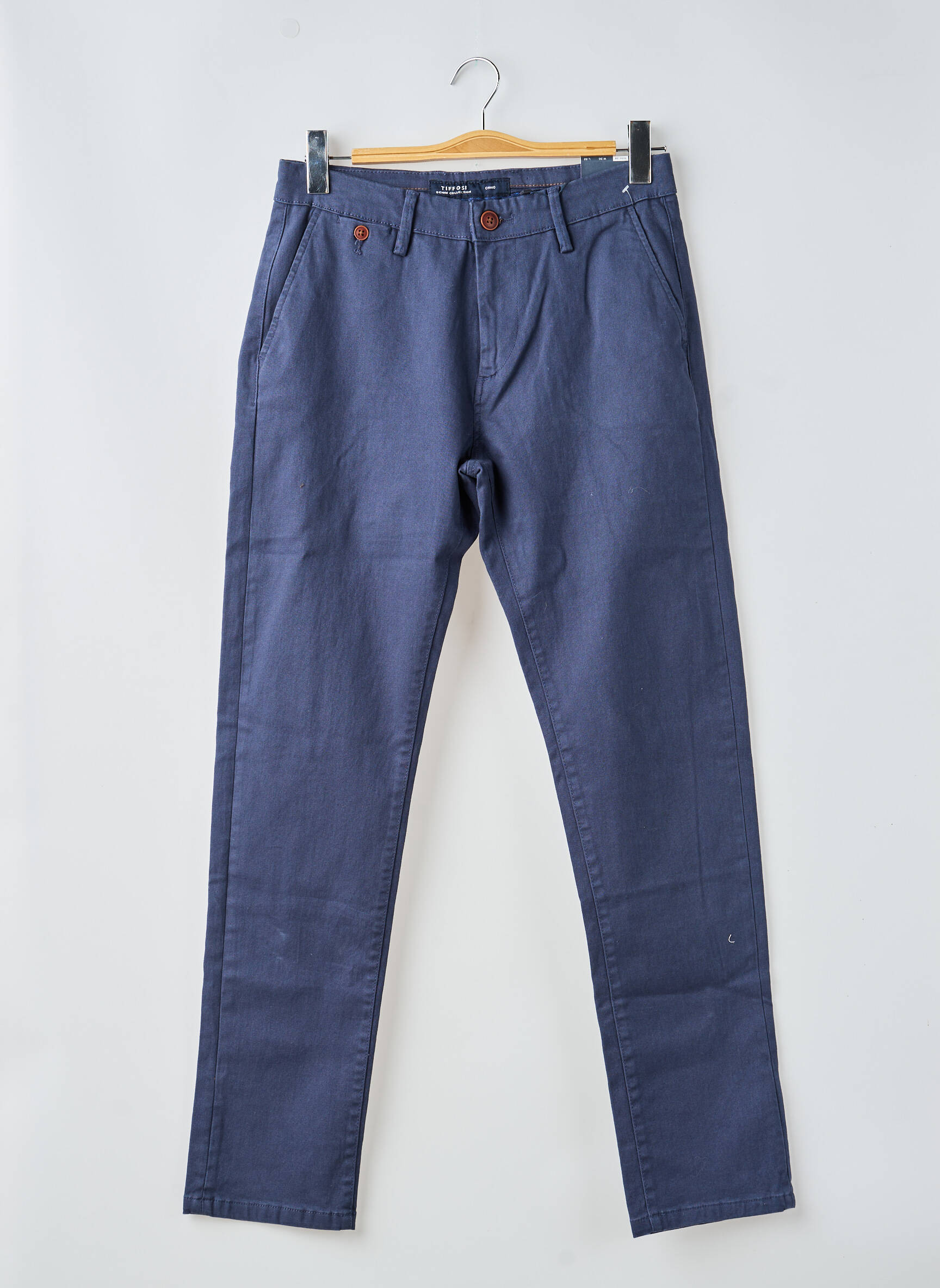 Pantalon chino stretch taille normale bleu TIFFOSI homme