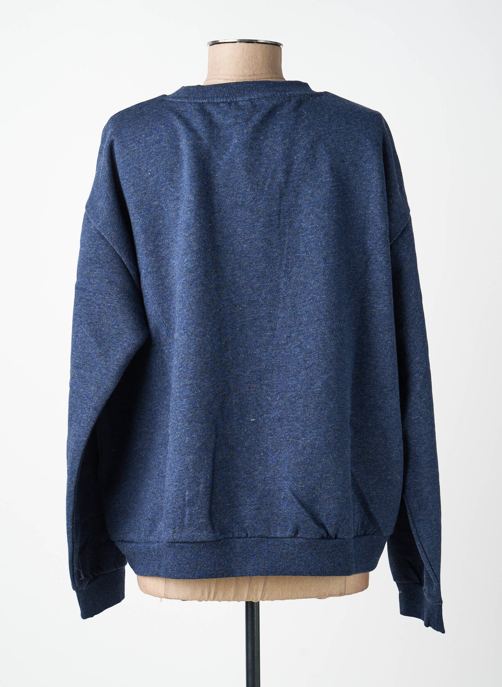 Sweat-shirt broderie manches longues bleu SOYACONCEPT femme
