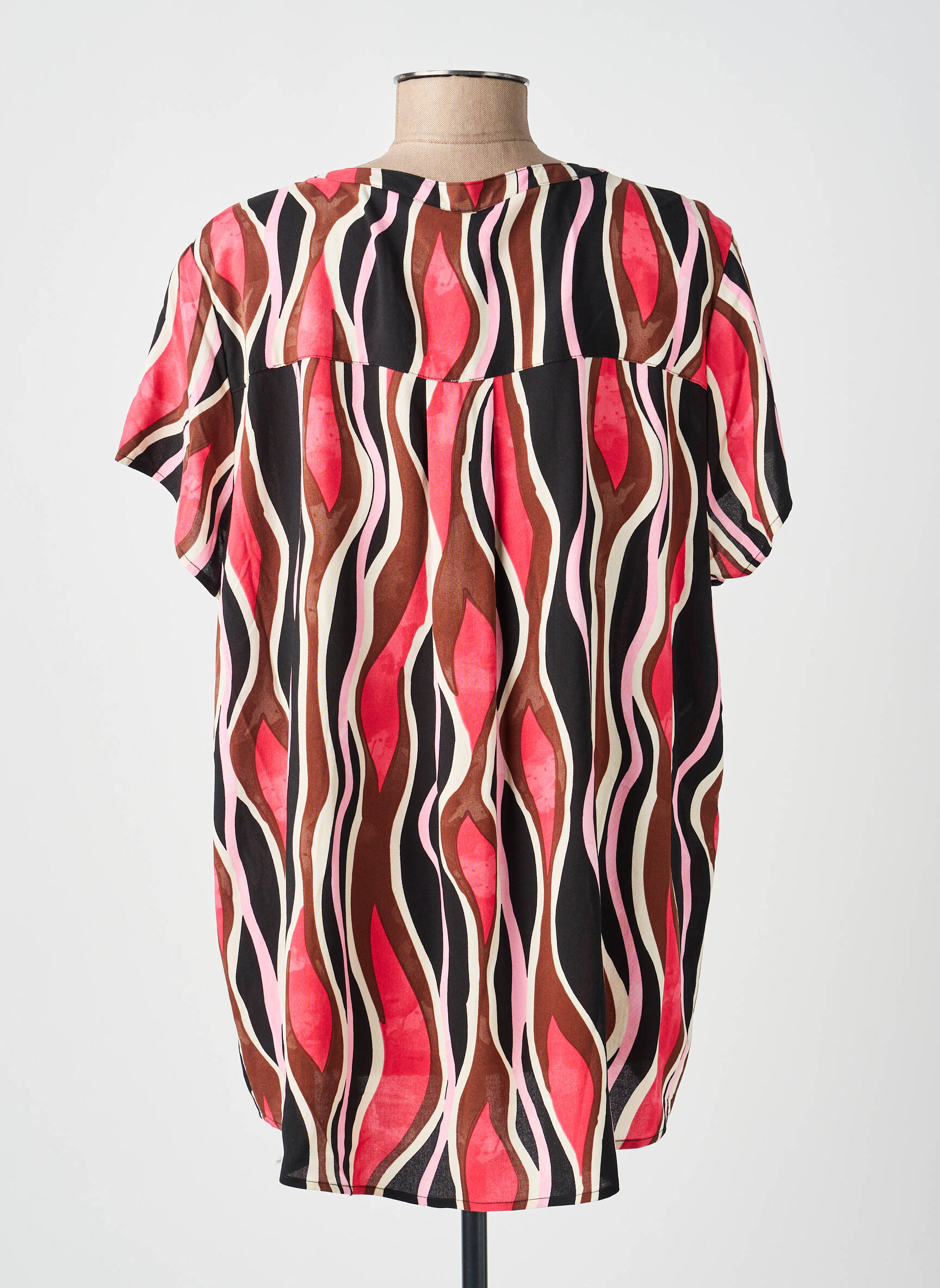 Top imprimé fantaisie manches courtes rouge SOYACONCEPT femme