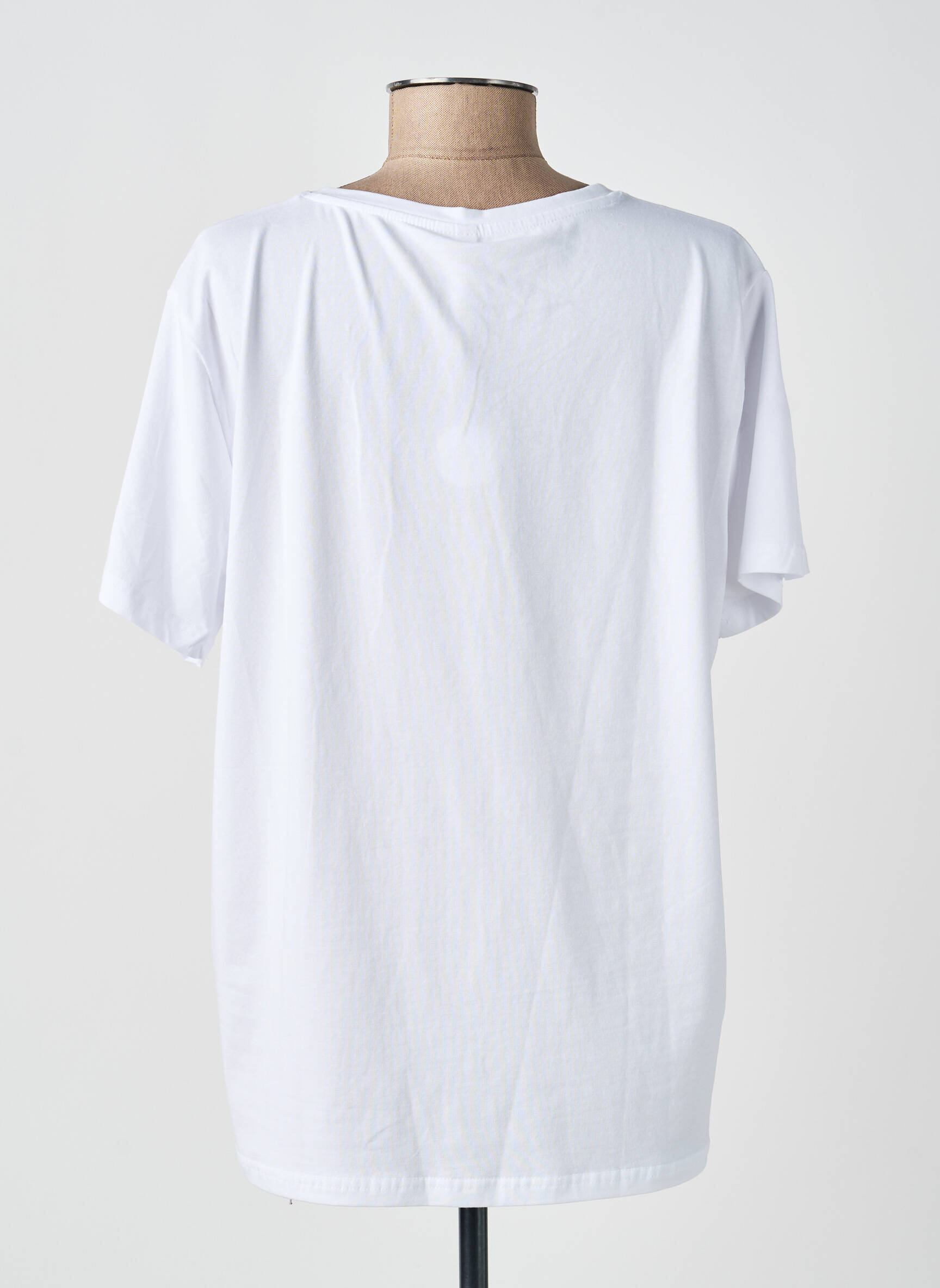 T-shirt sérigraphie floquée manches courtes blanc SOYACONCEPT femme