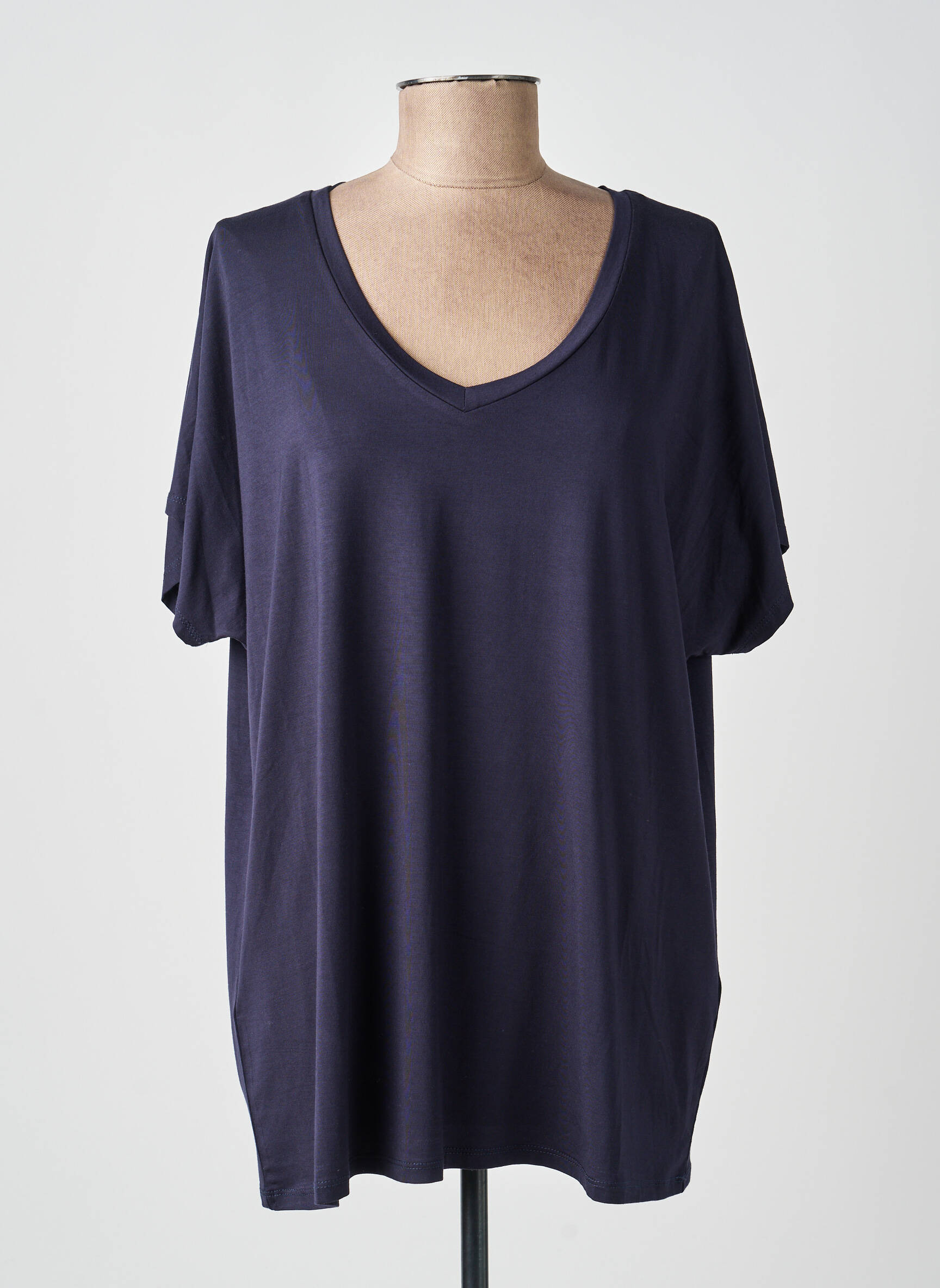 T-shirt coupe droite manches courtes bleu SOYACONCEPT femme