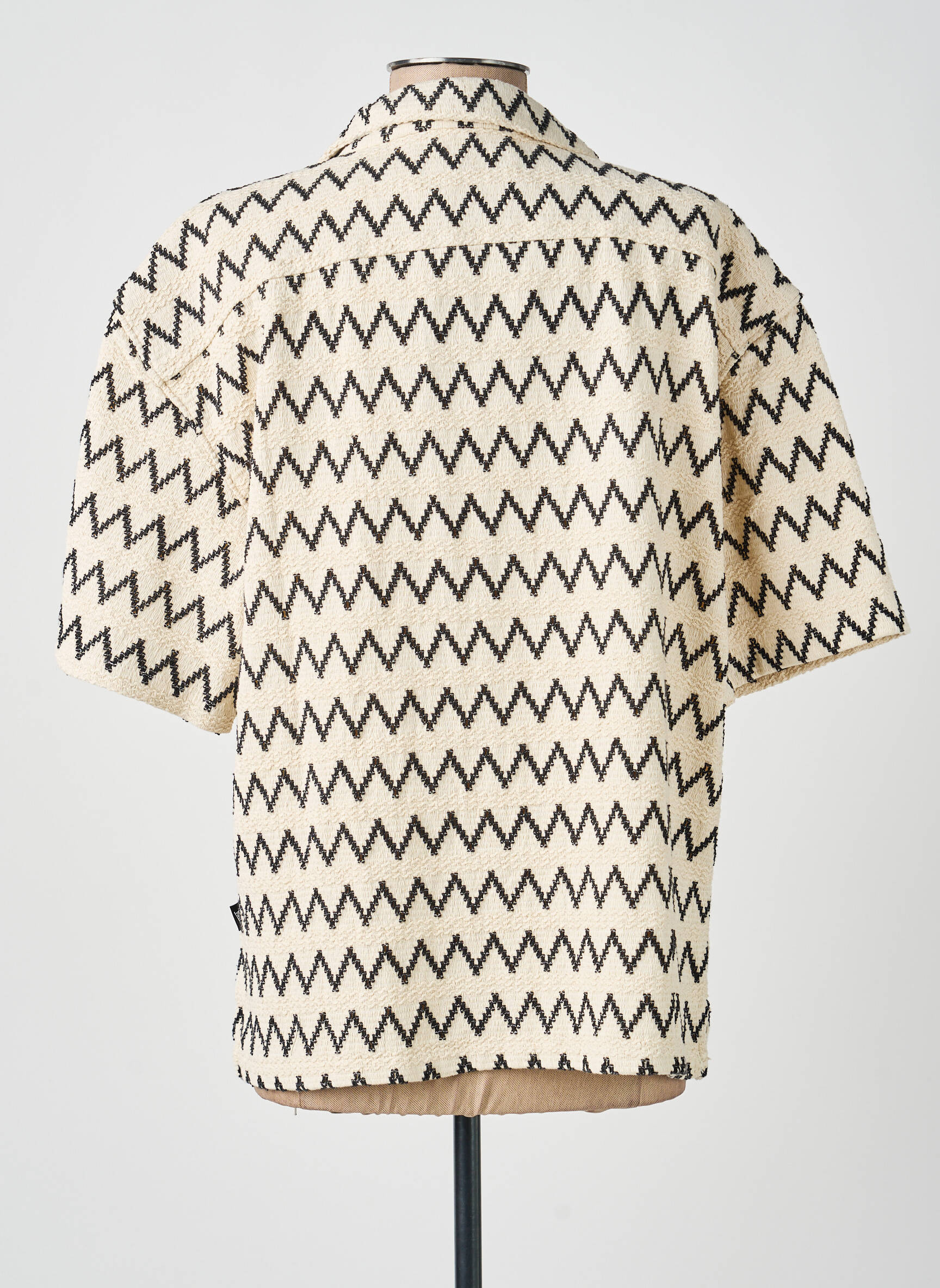 Chemise manches courtes imprimé fantaisie beige TIFFOSI homme