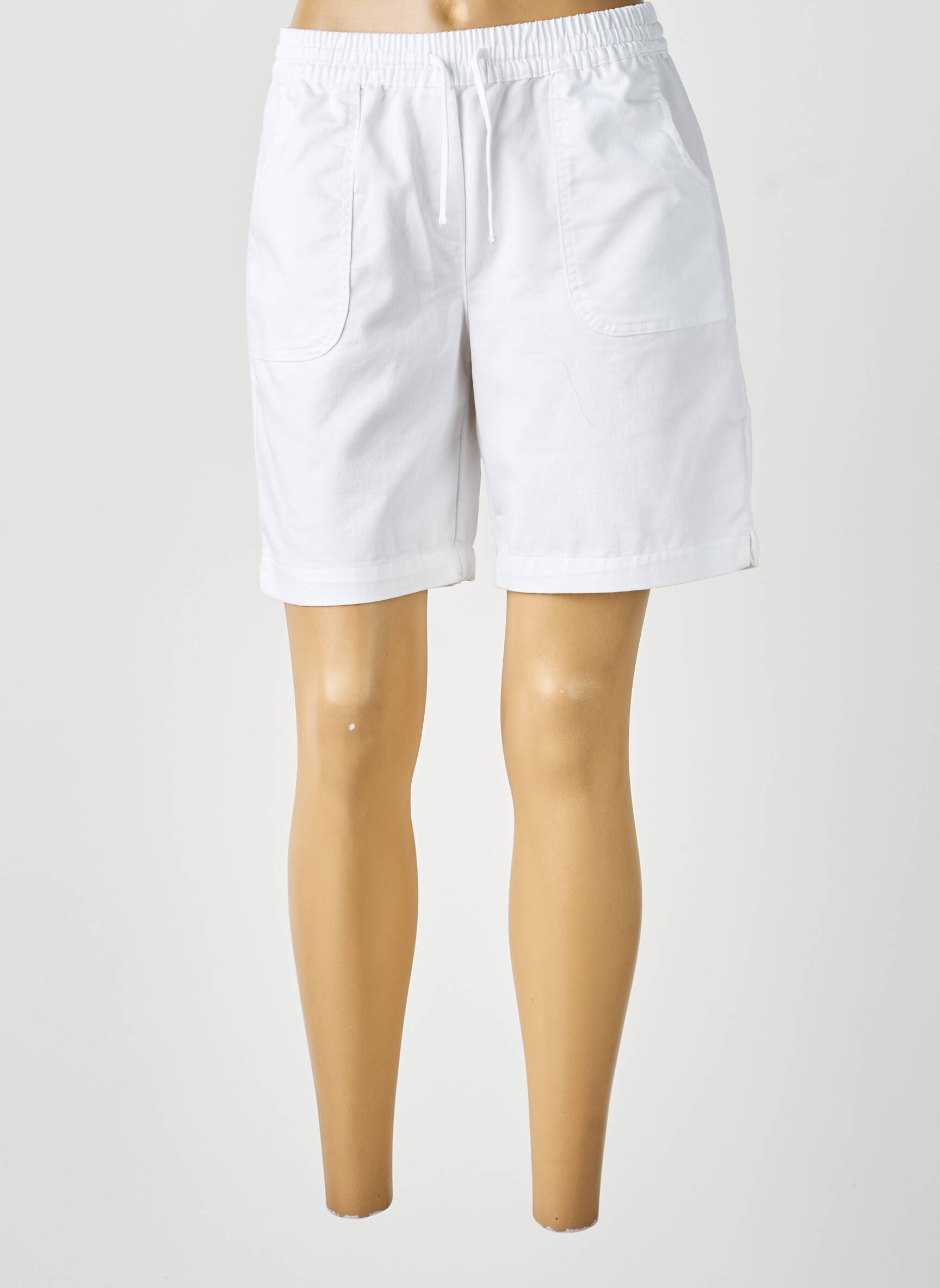 Bermuda taille élastique taille normale blanc SOYACONCEPT femme