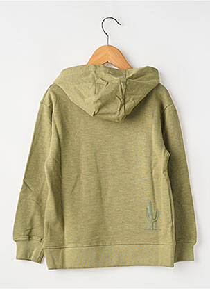Sweat-shirt à capuche coupe droite manches longues vert ZY garçon