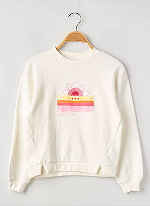 Sweat-shirt manches longues manches longues blanc ZY fille