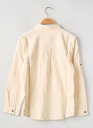 Chemise manches longues imprimé rayures beige ZY garçon