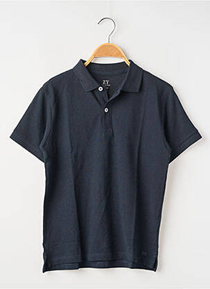 Polo coupe droite manches courtes bleu ZY garçon