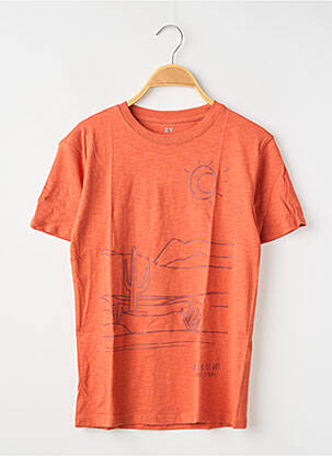 T-shirt coupe droite manches courtes orange ZY garçon