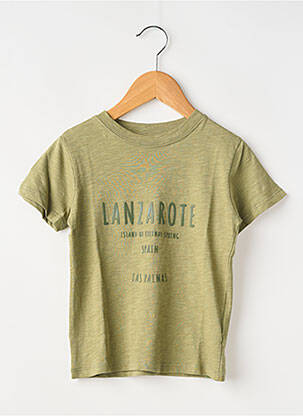 T-shirt coupe droite manches courtes vert ZY garçon