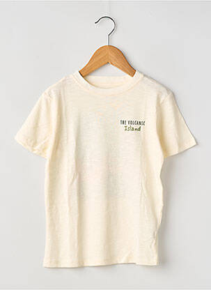 T-shirt coupe droite manches courtes beige ZY garçon
